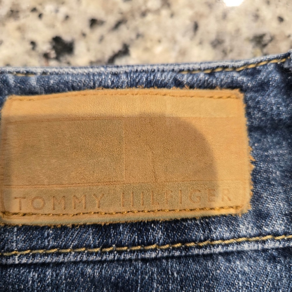 Tommy Hilfiger Denim Shorts Womens 16 Blue Cotton Double Button - Picture 9 of 10